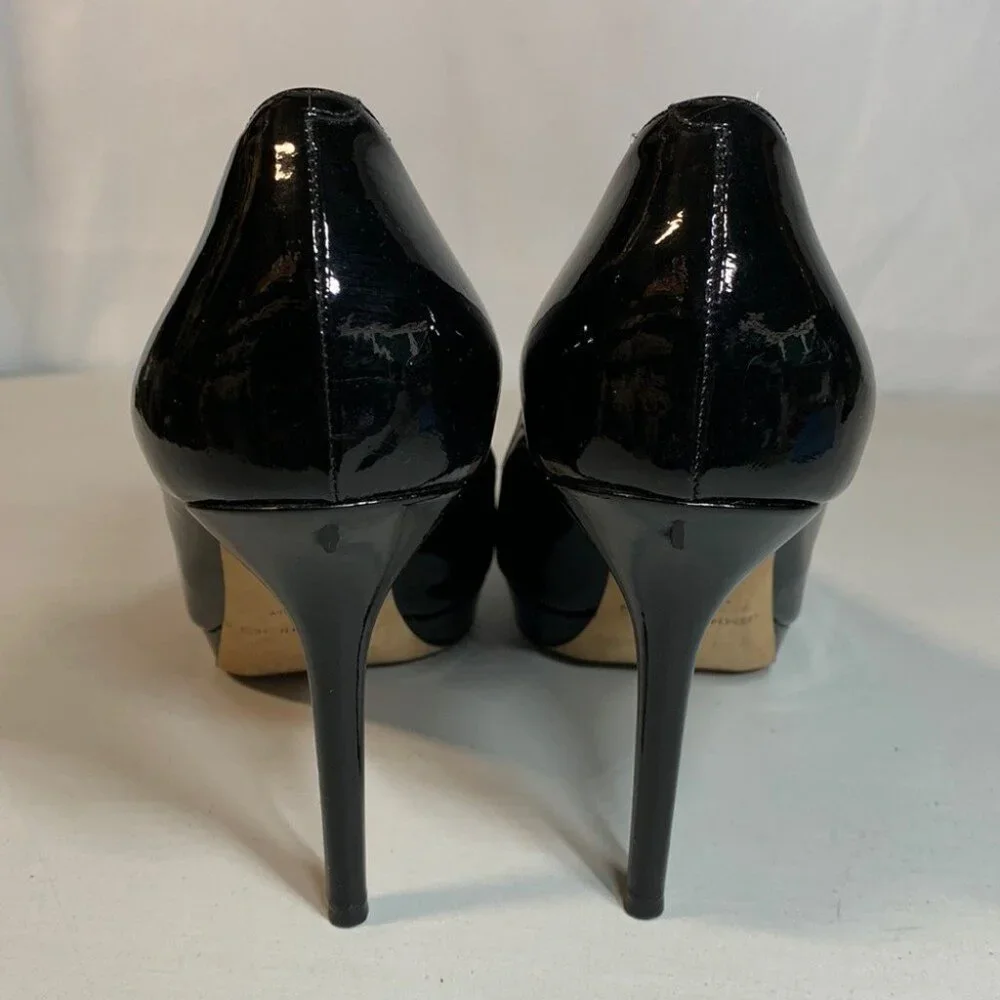 Jimmy Choo Pumps Black Patent Leather Pointed Toe Heels - Picture 8 of 14